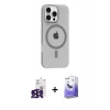 MARSİLYAN™- iPhone 16 Pro Max Kılıf Pusula Form Özel Seri - Siyah Bilvis 5in1 5D Magic Hayalet Cam Ekran Koruyucu + Bilvis Titan Kamera Lens - SH