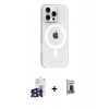 MARSİLYAN™- iPhone 16 Pro Max Kılıf Pusula Form Özel Seri - Siyah Bilvis Hayalet Cam Ekran Koruyucu + Bilvis Titan Kamera Lens - SH