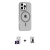 MARSİLYAN™- iPhone 16 Pro Max Kılıf Pusula Form Özel Seri - Siyah Bilvis Hayalet Cam Ekran Koruyucu + Bilvis Titan Kamera Lens - TMGI