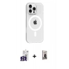 MARSİLYAN™- iPhone 16 Pro Max Kılıf Pusula Form Özel Seri - Siyah Bilvis Hayalet Cam Ekran Koruyucu + Bilvis Titan Kamera Lens - TMGI