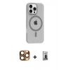 MARSİLYAN™- iPhone 16 Pro Max Kılıf Pusula Form Özel Seri - Siyah Bilvis Hayalet Cam Ekran Koruyucu + Pers Alüminyum Kamera Lens - CLTM
