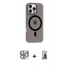 MARSİLYAN™- iPhone 16 Pro Max Kılıf Pusula Form Özel Seri - Siyah Bilvis Hayalet Cam Ekran Koruyucu + Pers Alüminyum Kamera Lens - GI