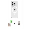 MARSİLYAN™- iPhone 16 Pro Max Kılıf Pusula Form Özel Seri - Siyah Bilvis Hayalet Cam Ekran Koruyucu + Raze Metal Kamera Lens - NLGY