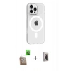 MARSİLYAN™- iPhone 16 Pro Max Kılıf Pusula Form Özel Seri - Siyah Bilvis Hayalet Cam Ekran Koruyucu + Raze Metal Kamera Lens - CLTM