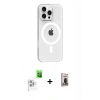 MARSİLYAN™- iPhone 16 Pro Max Kılıf Pusula Form Özel Seri - Siyah Bilvis Hayalet Cam Ekran Koruyucu + Raze Metal Kamera Lens - BZ