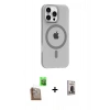 MARSİLYAN™- iPhone 16 Pro Max Kılıf Pusula Form Özel Seri - Siyah Bilvis Hayalet Cam Ekran Koruyucu + Raze Metal Kamera Lens - CLTM