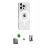MARSİLYAN™- iPhone 16 Pro Max Kılıf Pusula Form Özel Seri - Siyah Bilvis Hayalet Cam Ekran Koruyucu + Raze Metal Kamera Lens - SH