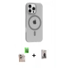 MARSİLYAN™- iPhone 16 Pro Max Kılıf Pusula Form Özel Seri - Siyah Bilvis Hayalet Cam Ekran Koruyucu + Raze Metal Kamera Lens - NLGY