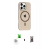 MARSİLYAN™- iPhone 16 Pro Max Kılıf Pusula Form Özel Seri - Siyah Bilvis Hayalet Cam Ekran Koruyucu + Raze Metal Kamera Lens - BZ