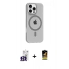 MARSİLYAN™- iPhone 16 Pro Max Kılıf Pusula Form Özel Seri - Siyah Buffer Cam Ekran Koruyucu + Bilvis Titan Kamera Lens - TMGI