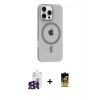 MARSİLYAN™- iPhone 16 Pro Max Kılıf Pusula Form Özel Seri - Siyah Buffer Cam Ekran Koruyucu + Bilvis Titan Kamera Lens - SH