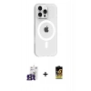 MARSİLYAN™- iPhone 16 Pro Max Kılıf Pusula Form Özel Seri - Siyah Buffer Cam Ekran Koruyucu + Bilvis Titan Kamera Lens - TMGI