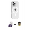 MARSİLYAN™- iPhone 16 Pro Max Kılıf Pusula Form Özel Seri - Siyah Buffer Cam Ekran Koruyucu + Bilvis Titan Kamera Lens - SH
