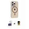 MARSİLYAN™- iPhone 16 Pro Max Kılıf Pusula Form Özel Seri - Siyah Buffer Cam Ekran Koruyucu + Bilvis Titan Kamera Lens - SH