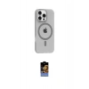 MARSİLYAN™- iPhone 16 Pro Max Kılıf Pusula Form Özel Seri - Siyah Buffer Hayalet Cam Ekran Koruyucu