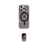 MARSİLYAN™- iPhone 16 Pro Max Kılıf Pusula Form Özel Seri - Siyah Buffer Hayalet Cam Ekran Koruyucu