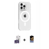 MARSİLYAN™- iPhone 16 Pro Max Kılıf Pusula Form Özel Seri - Siyah Buffer Hayalet Cam Ekran Koruyucu + Bilvis Titan Kamera Lens - TMGI