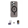 MARSİLYAN™- iPhone 16 Pro Max Kılıf Pusula Form Özel Seri - Siyah Buffer Hayalet Cam Ekran Koruyucu + Bilvis Titan Kamera Lens - TMGI