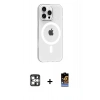 MARSİLYAN™- iPhone 16 Pro Max Kılıf Pusula Form Özel Seri - Siyah Buffer Hayalet Cam Ekran Koruyucu + PVD Metal Kamera Lens - GS