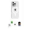 MARSİLYAN™- iPhone 16 Pro Max Kılıf Pusula Form Özel Seri - Siyah Buffer Hayalet Cam Ekran Koruyucu + Raze Metal Kamera Lens - BZ