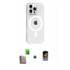 MARSİLYAN™- iPhone 16 Pro Max Kılıf Pusula Form Özel Seri - Siyah Buffer Hayalet Cam Ekran Koruyucu + Raze Metal Kamera Lens - CLTM