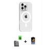 MARSİLYAN™- iPhone 16 Pro Max Kılıf Pusula Form Özel Seri - Siyah Buffer Hayalet Cam Ekran Koruyucu + Raze Metal Kamera Lens - SH