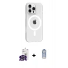 MARSİLYAN™- iPhone 16 Pro Max Kılıf Pusula Form Özel Seri - Siyah Joko Magic 5D Cam + Bilvis Titan Kamera Lens - SH