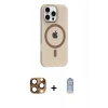 MARSİLYAN™- iPhone 16 Pro Max Kılıf Pusula Form Özel Seri - Siyah Joko Magic 5D Cam + Pers Alüminyum Kamera Lens - CLTM