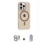 MARSİLYAN™- iPhone 16 Pro Max Kılıf Pusula Form Özel Seri - Siyah Joko Magic 5D Cam + Pers Alüminyum Kamera Lens - GS