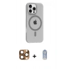 MARSİLYAN™- iPhone 16 Pro Max Kılıf Pusula Form Özel Seri - Siyah Joko Magic 5D Cam + Pers Alüminyum Kamera Lens - CLTM