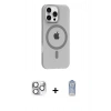 MARSİLYAN™- iPhone 16 Pro Max Kılıf Pusula Form Özel Seri - Siyah Joko Magic 5D Cam + Pers Alüminyum Kamera Lens - GS