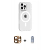 MARSİLYAN™- iPhone 16 Pro Max Kılıf Pusula Form Özel Seri - Siyah Joko Magic 5D Cam + Pers Alüminyum Kamera Lens - CLTM