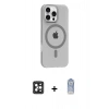 MARSİLYAN™- iPhone 16 Pro Max Kılıf Pusula Form Özel Seri - Siyah Joko Magic 5D Cam + PVD Metal Kamera Lens - SH