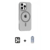 MARSİLYAN™- iPhone 16 Pro Max Kılıf Pusula Form Özel Seri - Siyah Joko Magic 5D Cam + PVD Metal Kamera Lens - GS