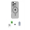 MARSİLYAN™- iPhone 16 Pro Max Kılıf Pusula Form Özel Seri - Siyah Joko Magic 5D Cam + Raze Metal Kamera Lens - BZ