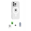 MARSİLYAN™- iPhone 16 Pro Max Kılıf Pusula Form Özel Seri - Siyah Joko Magic 5D Cam + Raze Metal Kamera Lens - BZ