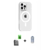 MARSİLYAN™- iPhone 16 Pro Max Kılıf Pusula Form Özel Seri - Siyah Joko Magic 5D Cam + Raze Metal Kamera Lens - SH
