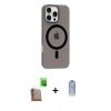 MARSİLYAN™- iPhone 16 Pro Max Kılıf Pusula Form Özel Seri - Siyah Joko Magic 5D Cam + Raze Metal Kamera Lens - CLTM