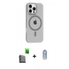 MARSİLYAN™- iPhone 16 Pro Max Kılıf Pusula Form Özel Seri - Siyah Joko Magic 5D Cam + Raze Metal Kamera Lens - SH