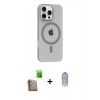 MARSİLYAN™- iPhone 16 Pro Max Kılıf Pusula Form Özel Seri - Siyah Joko Magic 5D Cam + Raze Metal Kamera Lens - CLTM