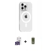 MARSİLYAN™- iPhone 16 Pro Max Kılıf Pusula Form Özel Seri - Siyah Joko Magic 5D Hayalet Cam + Bilvis Titan Kamera Lens - TMGI