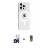 MARSİLYAN™- iPhone 16 Pro Max Kılıf Pusula Form Özel Seri - Siyah Joko Magic 5D Hayalet Cam + Bilvis Titan Kamera Lens - SH