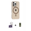 MARSİLYAN™- iPhone 16 Pro Max Kılıf Pusula Form Özel Seri - Siyah Joko Magic 5D Hayalet Cam + Bilvis Titan Kamera Lens - GS