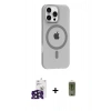 MARSİLYAN™- iPhone 16 Pro Max Kılıf Pusula Form Özel Seri - Siyah Joko Magic 5D Hayalet Cam + Bilvis Titan Kamera Lens - SH
