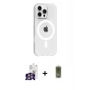 MARSİLYAN™- iPhone 16 Pro Max Kılıf Pusula Form Özel Seri - Siyah Joko Magic 5D Hayalet Cam + Bilvis Titan Kamera Lens - GS