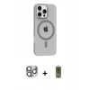 MARSİLYAN™- iPhone 16 Pro Max Kılıf Pusula Form Özel Seri - Siyah Joko Magic 5D Hayalet Cam + Pers Alüminyum Kamera Lens - GI