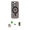 MARSİLYAN™- iPhone 16 Pro Max Kılıf Pusula Form Özel Seri - Siyah Joko Magic 5D Hayalet Cam + Raze Metal Kamera Lens - NLGY