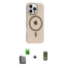 MARSİLYAN™- iPhone 16 Pro Max Kılıf Pusula Form Özel Seri - Siyah Joko Magic 5D Hayalet Cam + Raze Metal Kamera Lens - SH