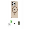 MARSİLYAN™- iPhone 16 Pro Max Kılıf Pusula Form Özel Seri - Siyah Joko Magic 5D Hayalet Cam + Raze Metal Kamera Lens - BZ