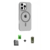 MARSİLYAN™- iPhone 16 Pro Max Kılıf Pusula Form Özel Seri - Siyah Joko Magic 5D Hayalet Cam + Raze Metal Kamera Lens - SH